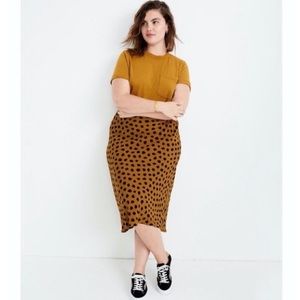 NWT Madewell Midi Slip Skirt in Painted Spots 18